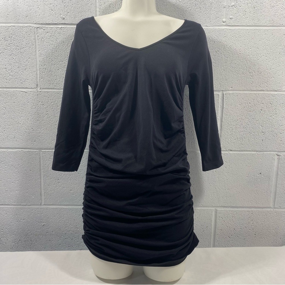 Ingrid and Isabel stretchy pleaded V-neck dress​​​​​​​​​​